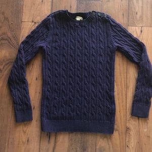 Purple cable knit sweater